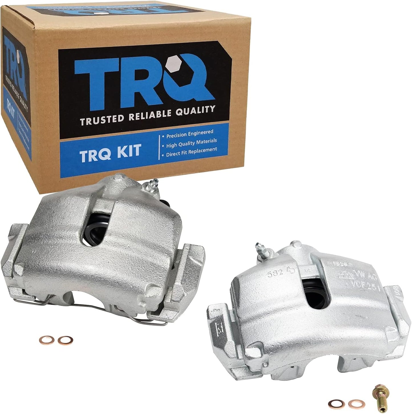 TRQ Front Brake Caliper Set for Audi A3 and VW Models