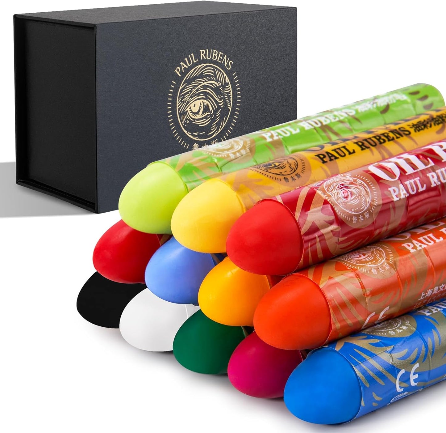 Paul Rubens Jumbo Oil Pastels Set - 12 Vibrant Colors for Artists