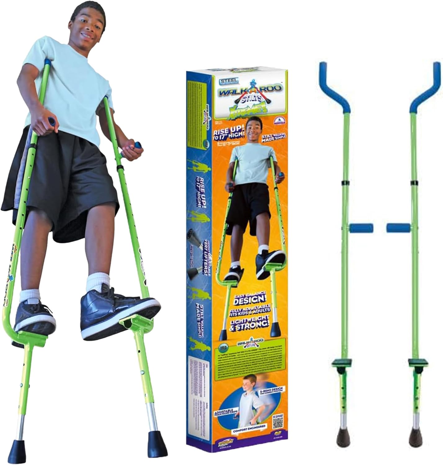 Geospace Adjustable Walkaroo Xtreme Steel Stilts for Kids Fun