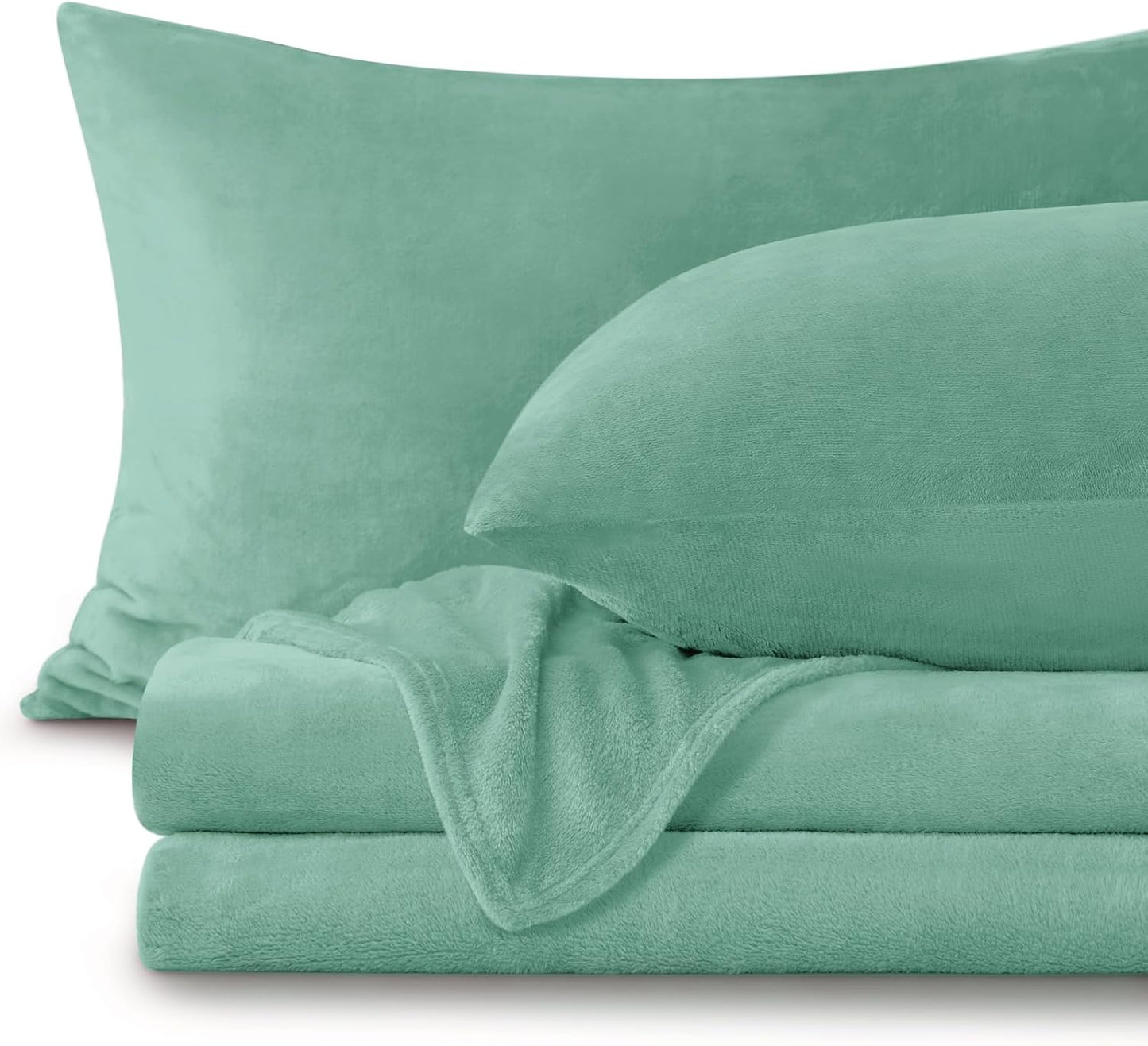 BEDELITE Flannel Sheets Queen Size Set - Plush Fleece Comfort
