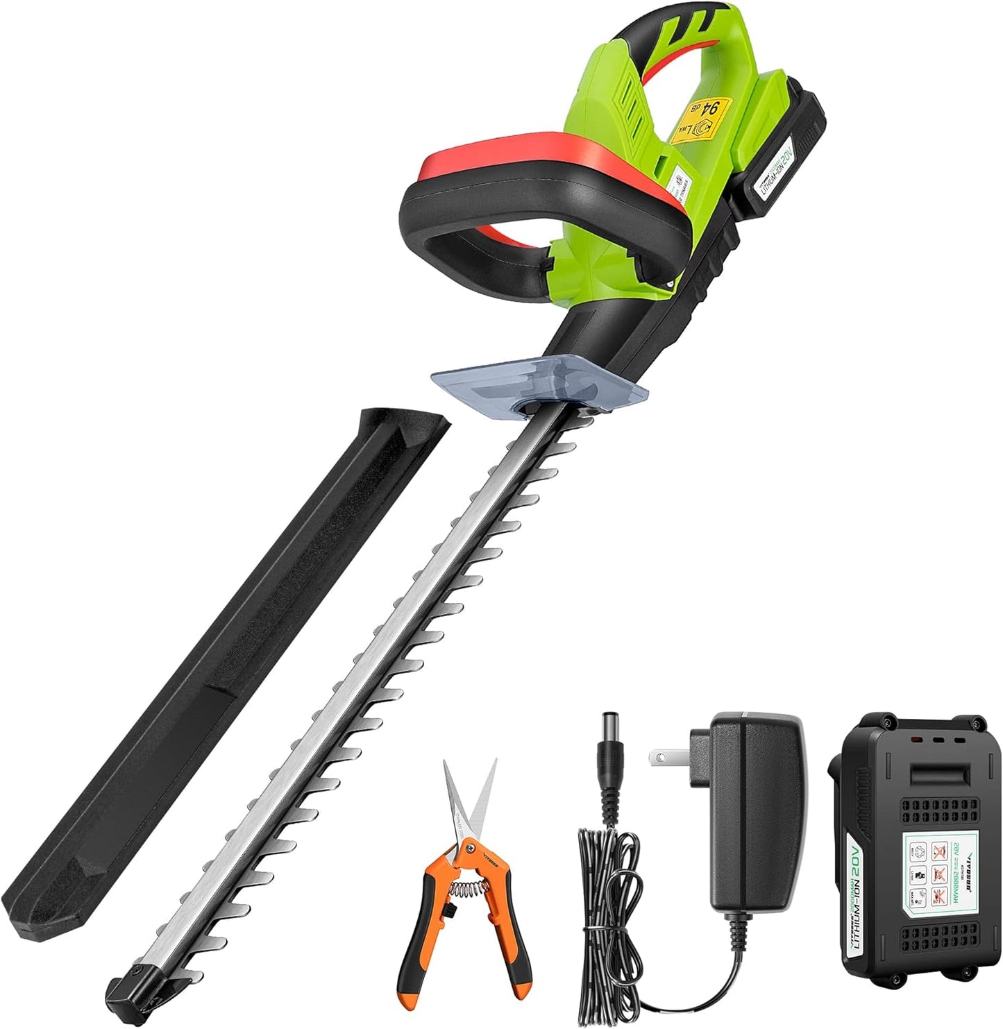 VIVOSUN 20 Cordless Hedge Trimmer with Dual-Action Blade