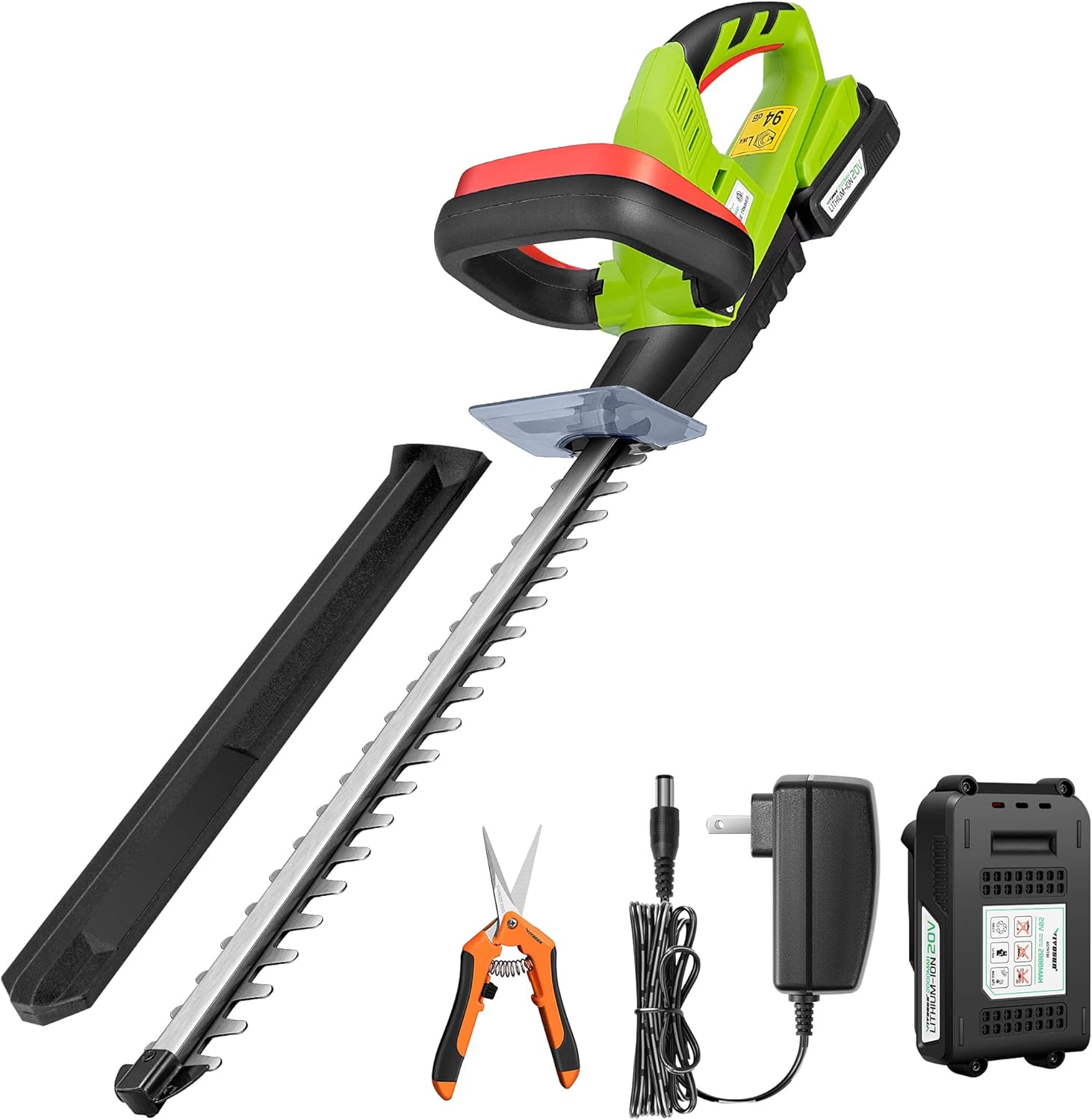 VIVOSUN 20 Cordless Hedge Trimmer with Dual-Action Blade