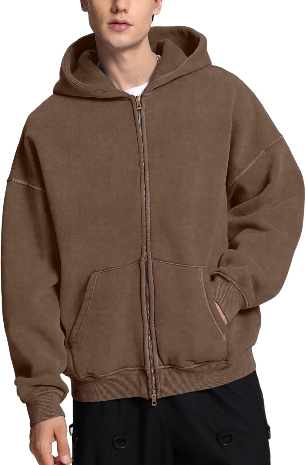Oversized Acid Wash Hoodie for Unisex Comfort and Style