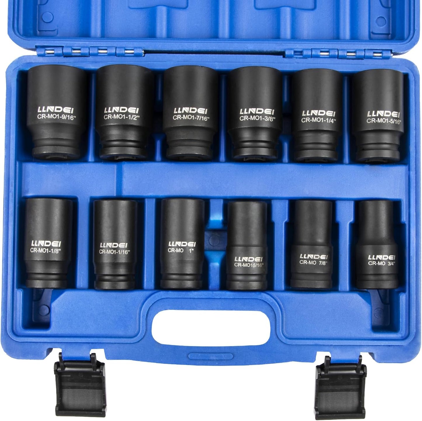 LLNDEI 3/4 inch Drive Impact Socket Set for Heavy-Duty Use