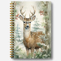 Christmas Notebook Farmhouse Reindeer Journal - Portable 5.5x8.3 in