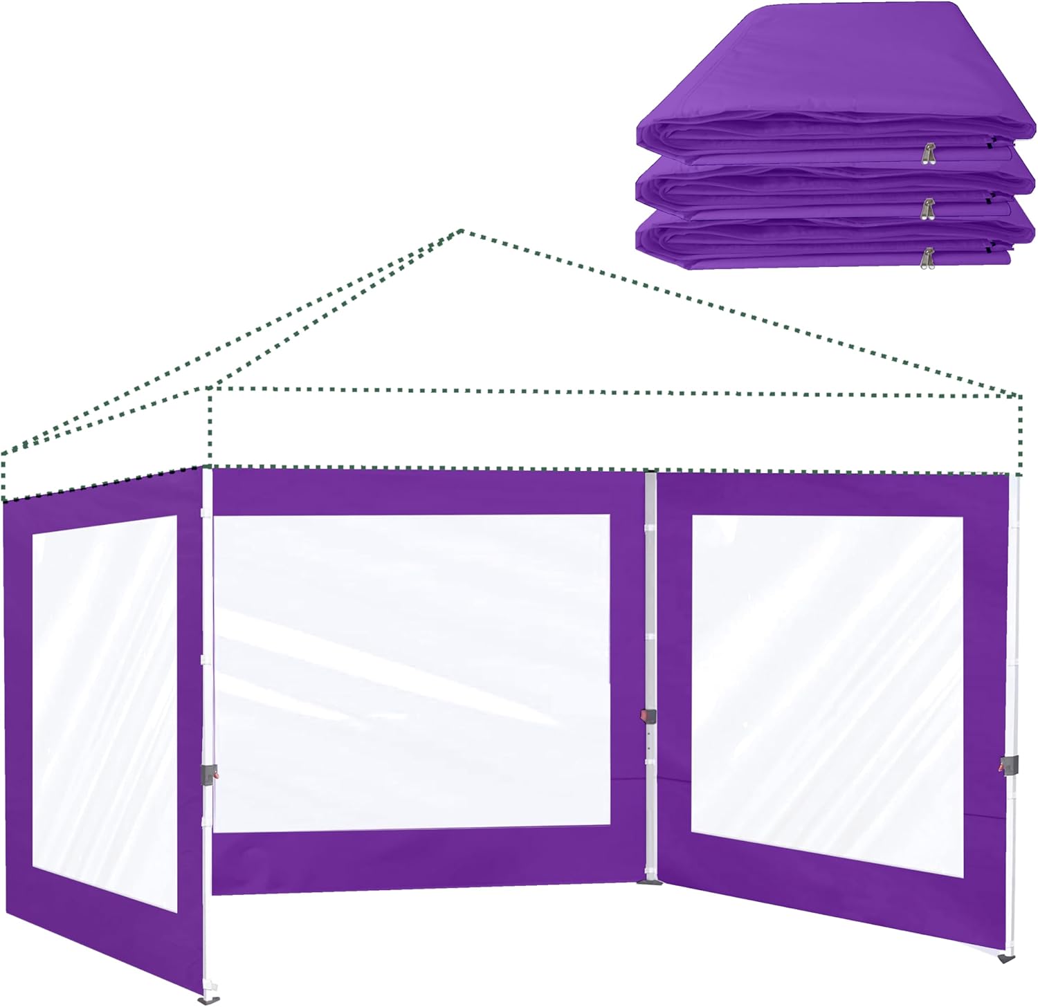 Clear Canopy Sidewalls for 10x10 Pop Up Tent - 3 Pack Sunwalls