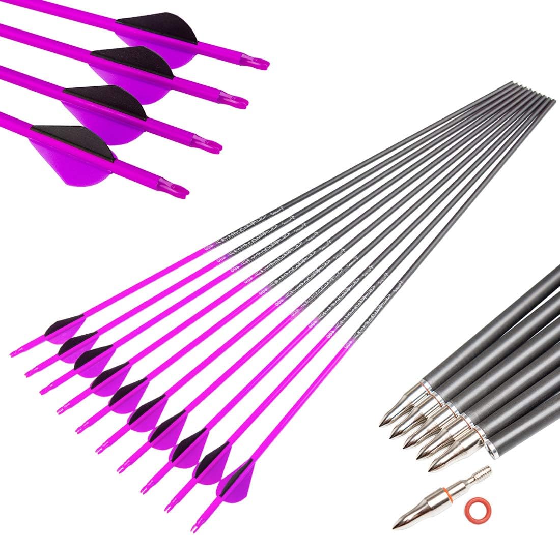 Archery Carbon Hunting Arrows for Compound Recurve Bow Practice