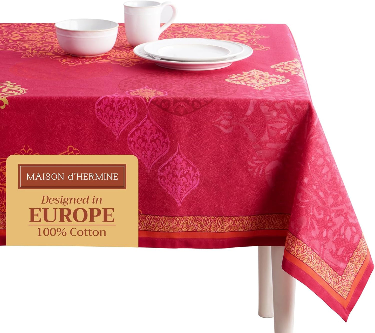 Maison d' Hermine 60 x 60 Inches Fall Tablecloth for Dining