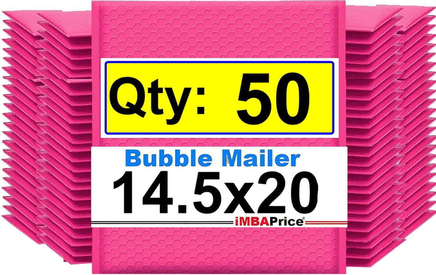 Jumbo Hot Pink Poly Bubble Mailers for Secure Shipping Needs
