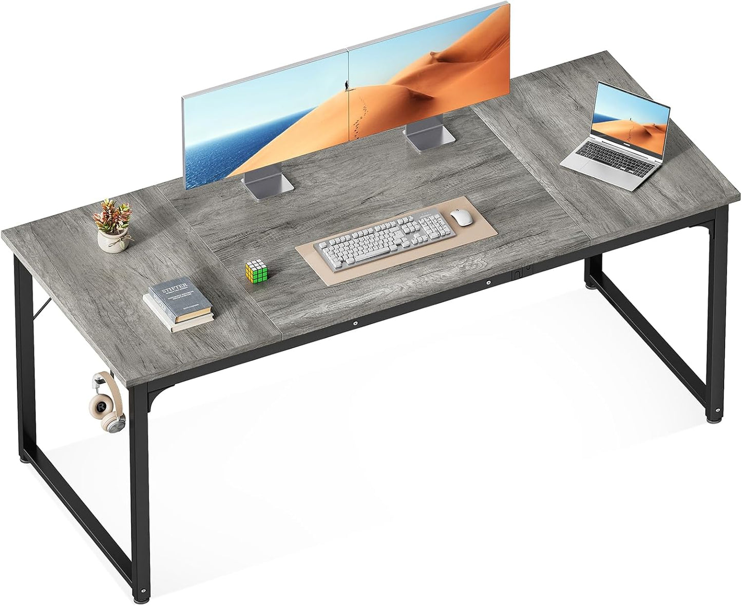 ODK 63 Inches Large Computer Desk for Home Office and Study