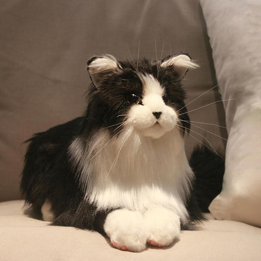 Realistic Cat Plush Toy Companion for Elderly Adults and Kids