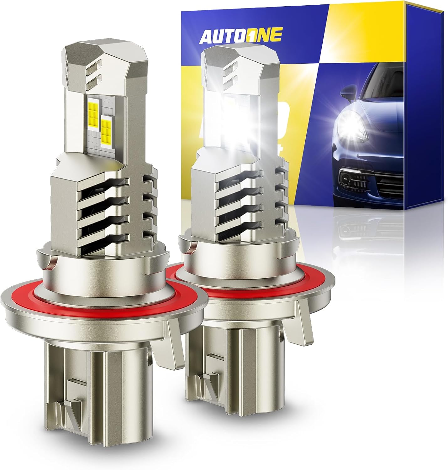AUTOONE Upgraded H13/9008 Light Bulbs for Enhanced Visibility