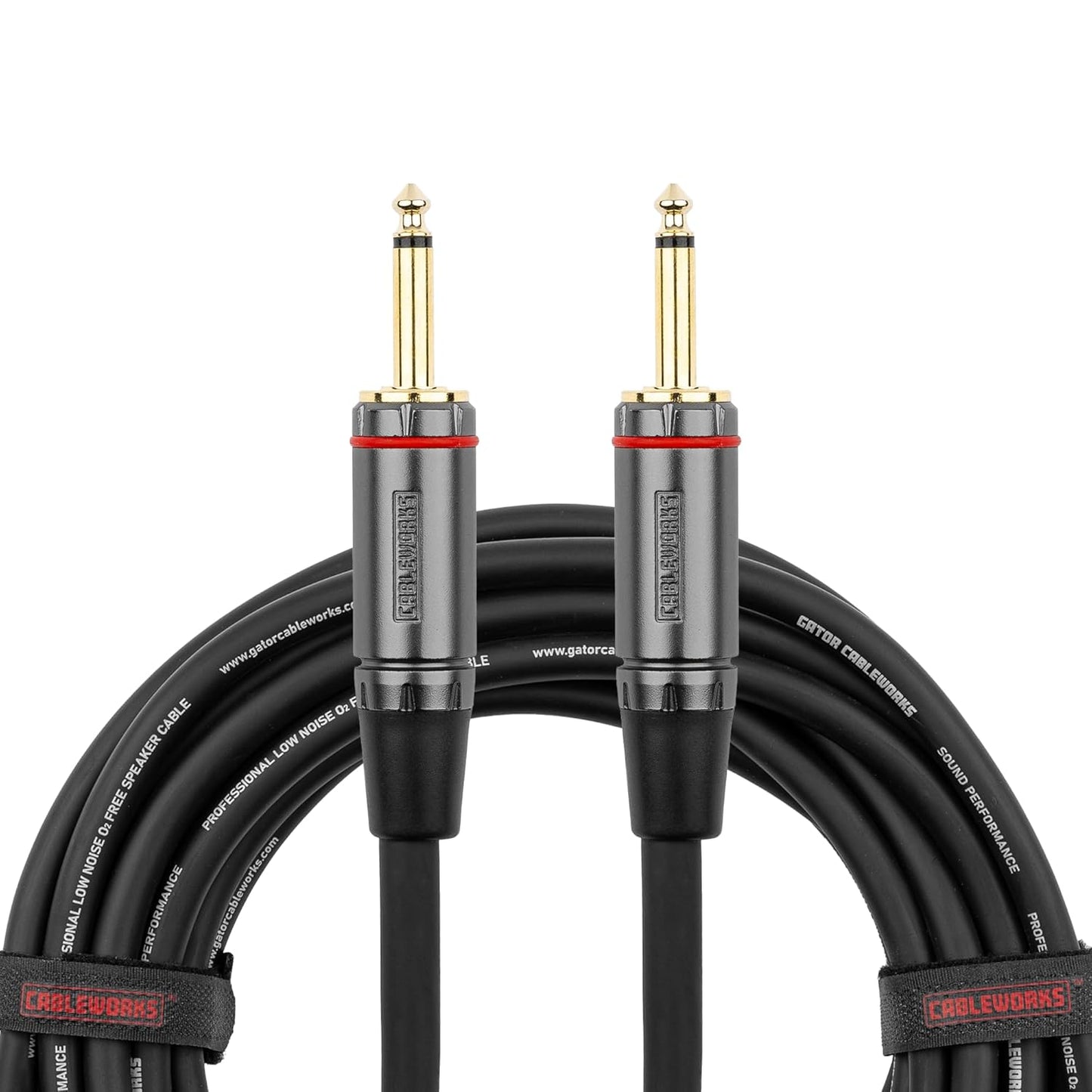 Premium 10 Foot TS Speaker Cable by Gator Cases for Clear Sound