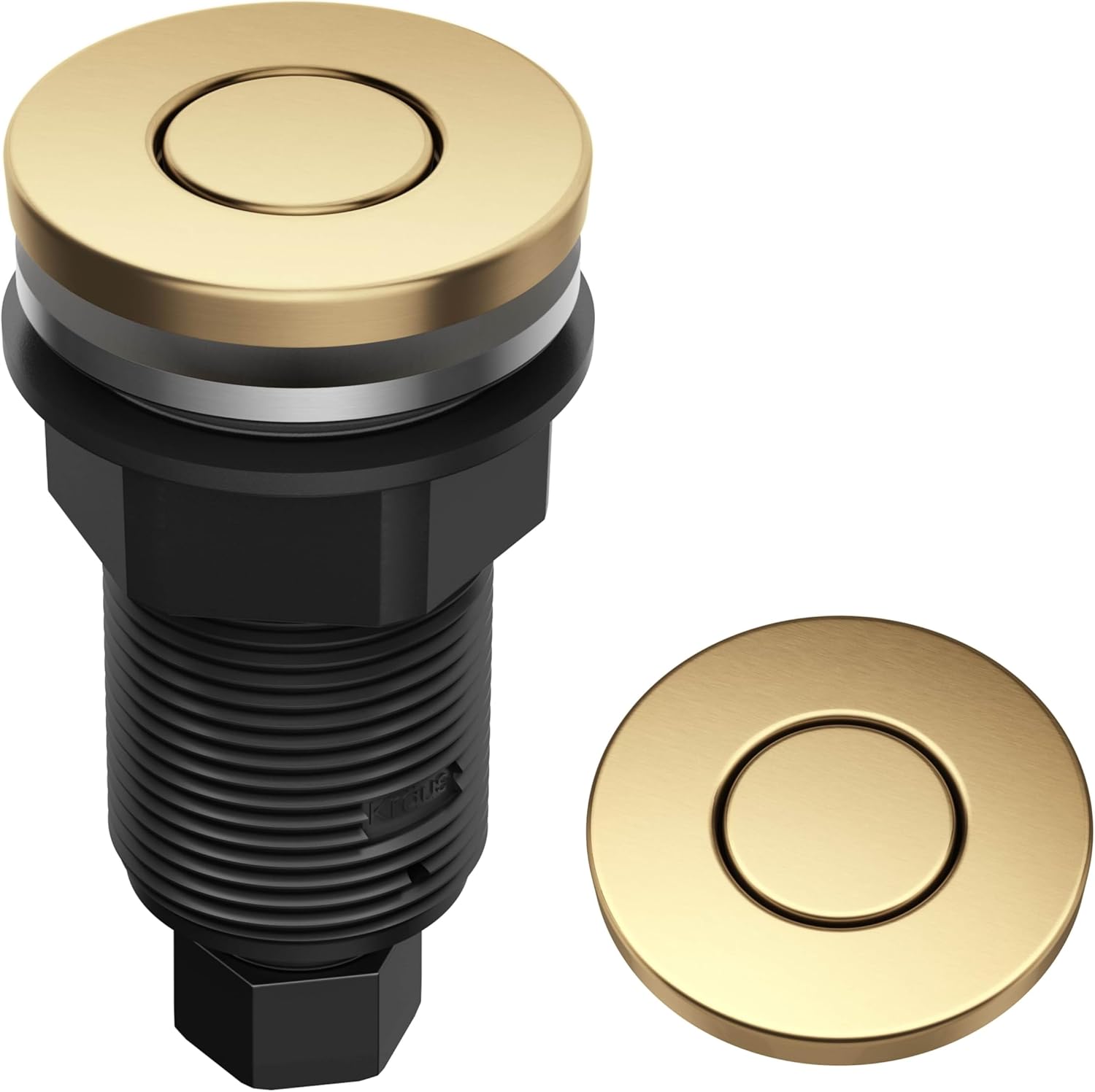 KRAUS Flat-Top Garbage Disposal Air Switch Button in Brass