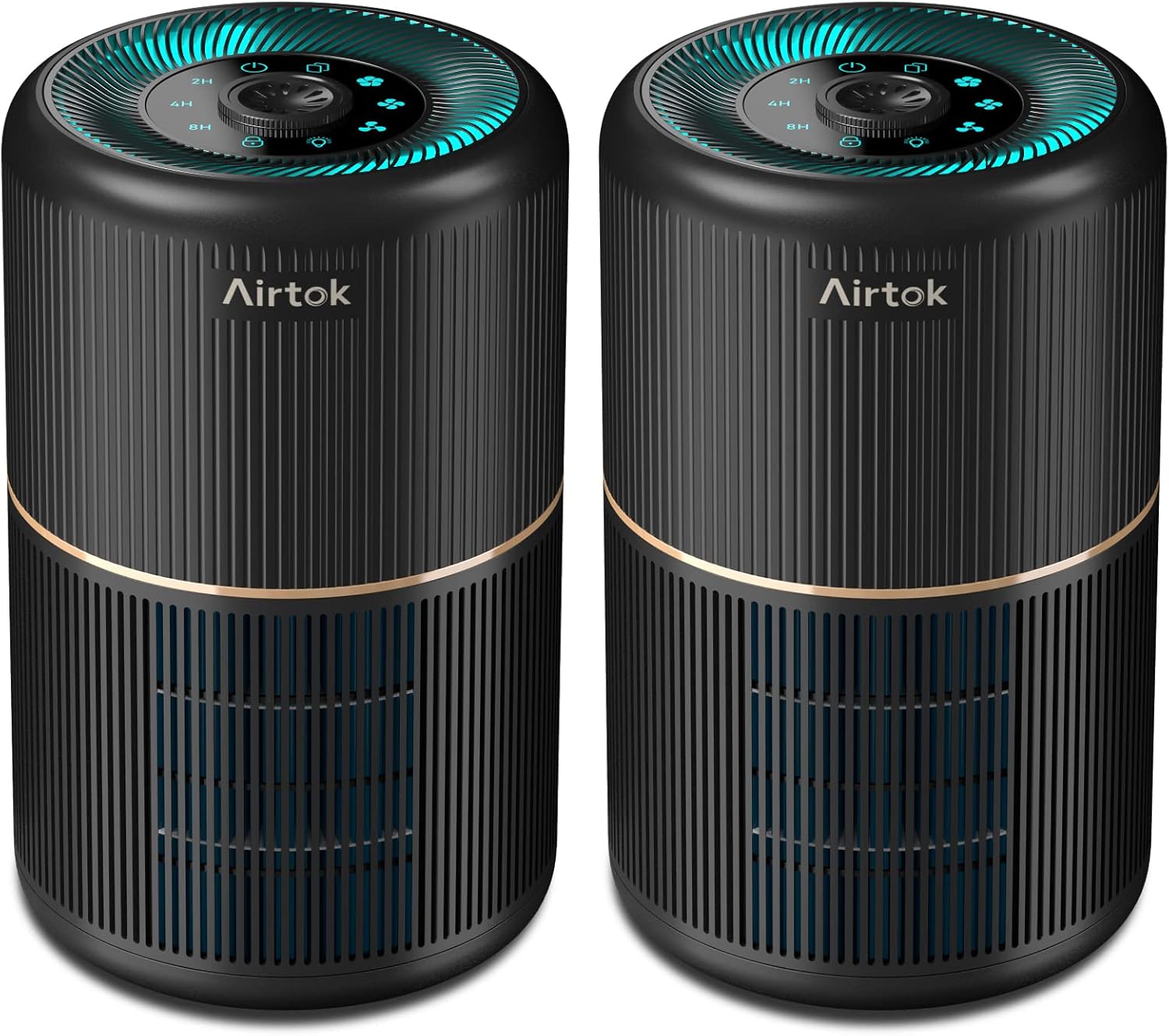 AIRTOK Air Purifier 2 Pack for Home Office with Fragrance Sponge