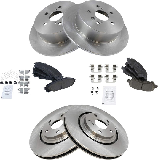 TRQ Brake Pad & Rotor Kit for 2008-2013 Toyota Highlander