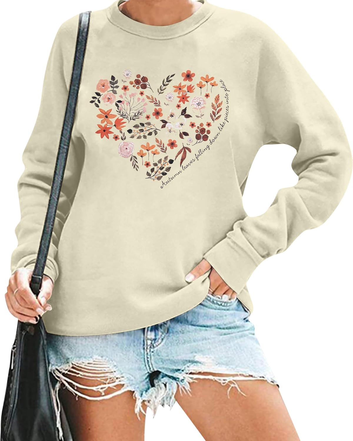 Wildflower Boho Print Cozy Fall Sweatshirt