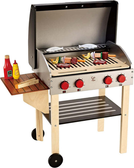 Hape Wooden Gourmet Grill Set | Pretend Play Food for Kids