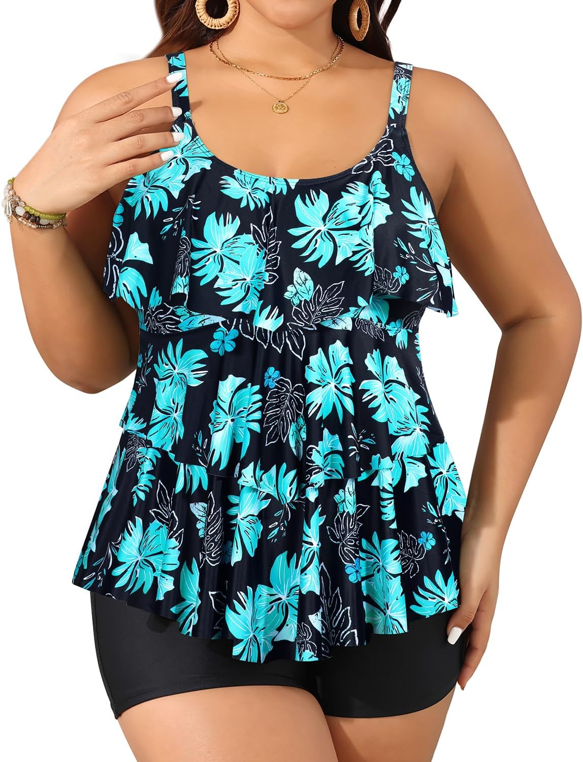 Yonique Women's Plus Size Tankini Swimsuits for Comfort and Style