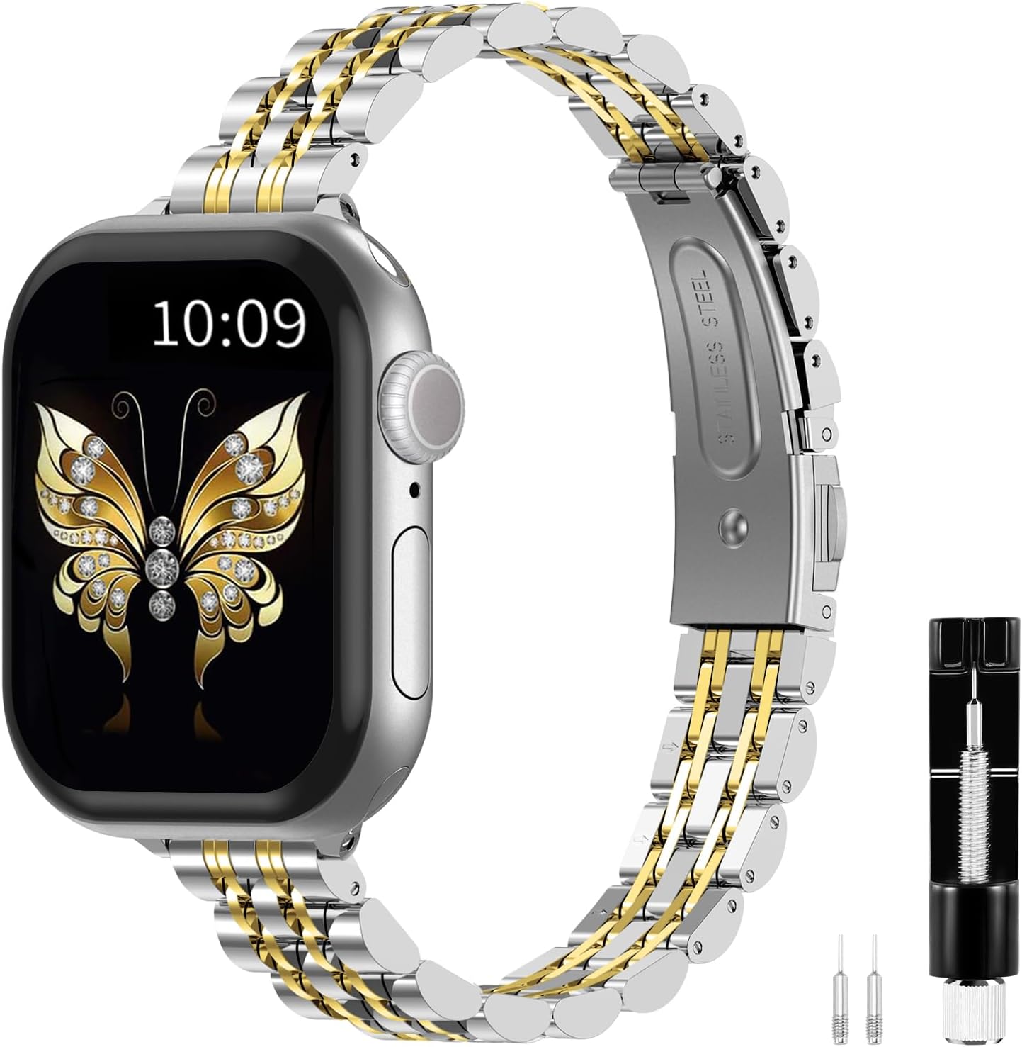 FINTIE Stainless Steel Chain Strap for Apple Watch