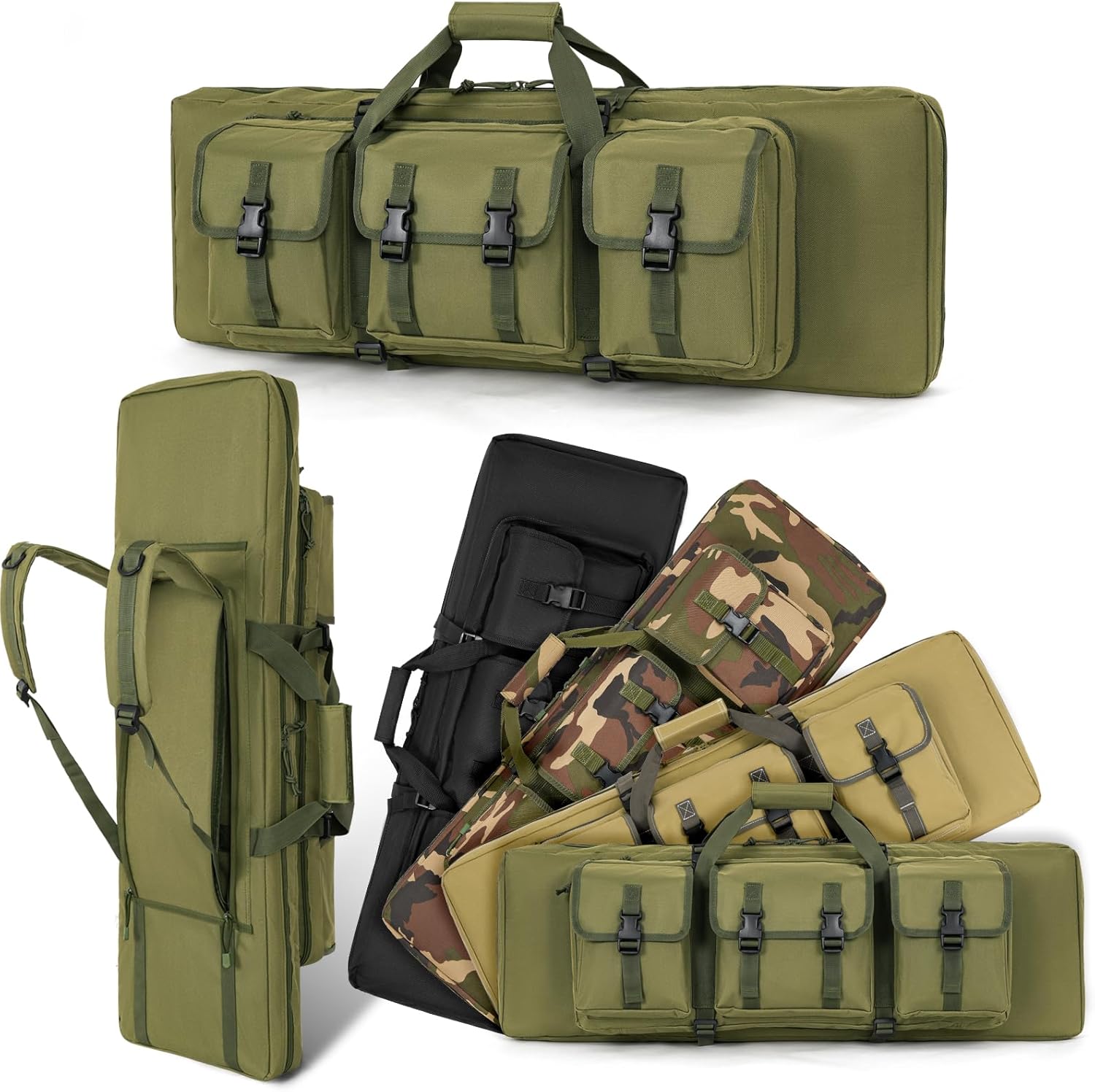DULCE DOM Double Rifle Case Soft Bag for Firearm Storage