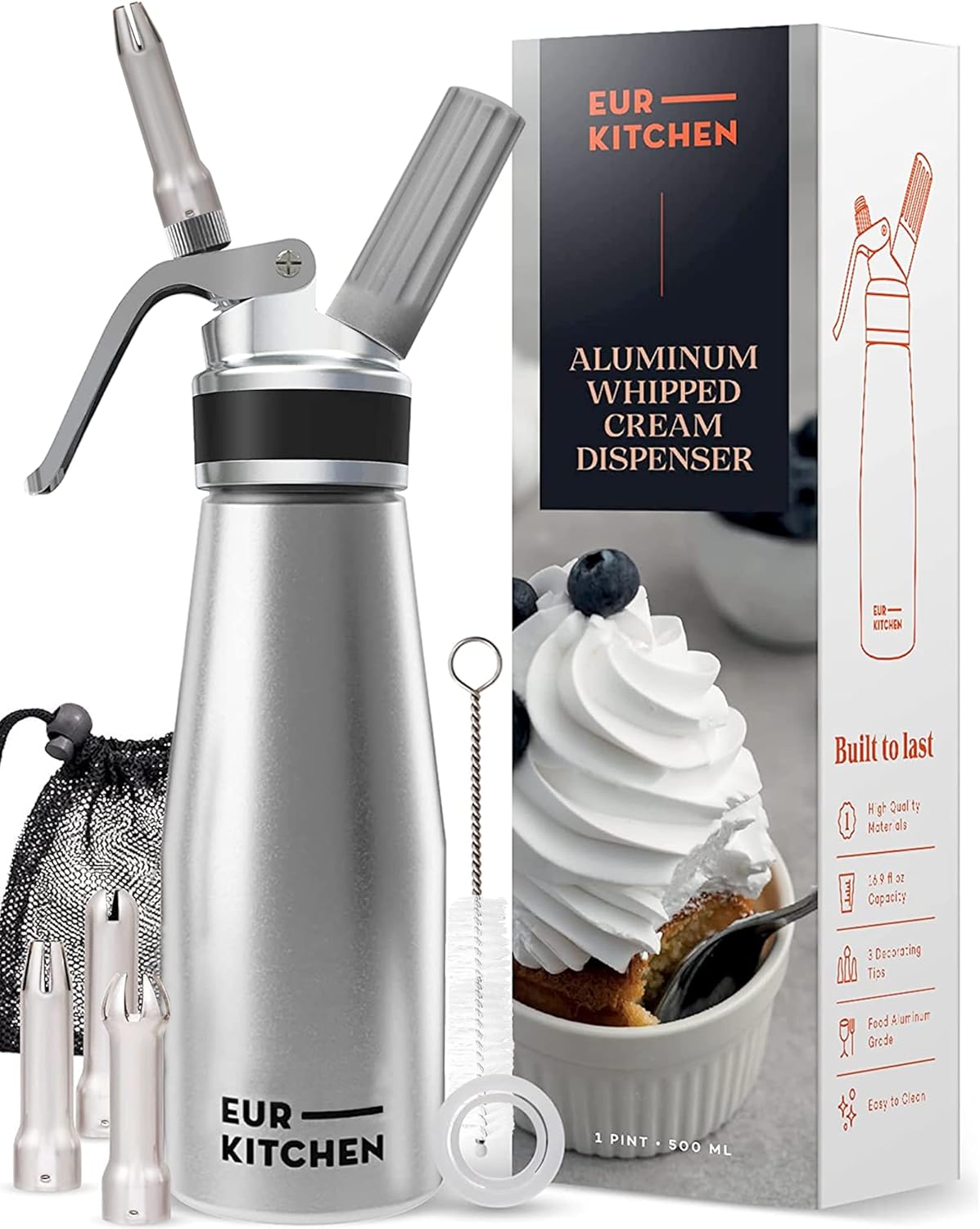 EurKitchen Professional Aluminum Whipped Cream Dispenser Review