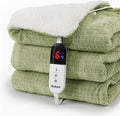 Heated Blanket Electric Throw Waffle 50x60 in - Fast Heating, Safe