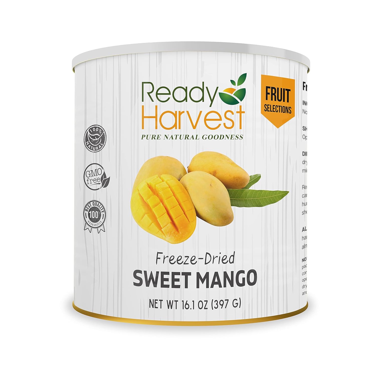 Ready Harvest Freeze Dried Mango Snacks for Camping & Survival