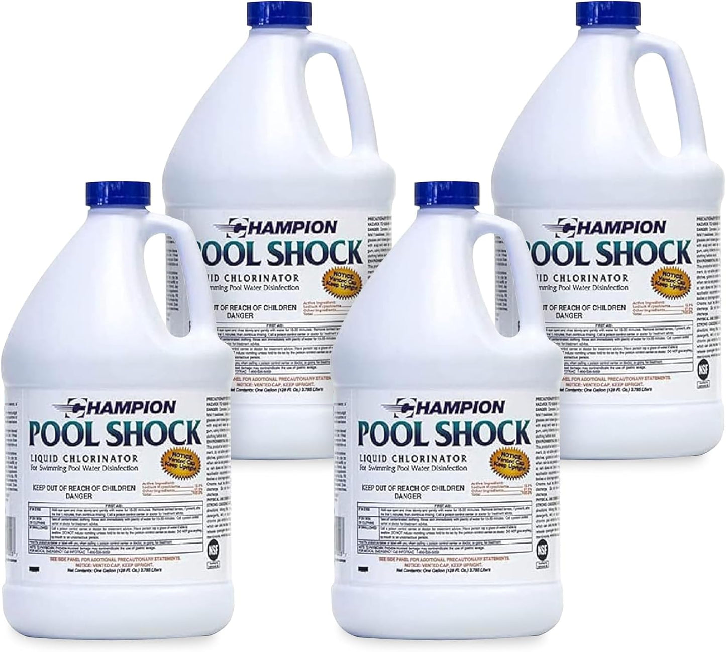 Champion Pool Shock 4-Pack for Fast Sanitation and Clarity