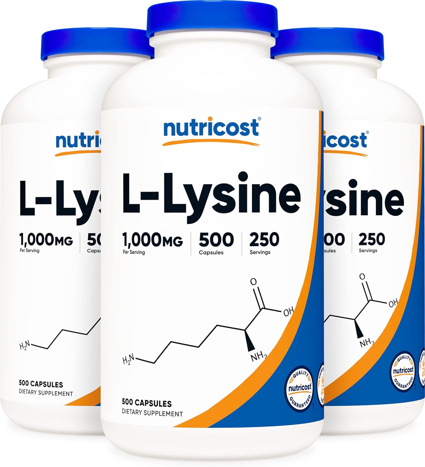 Nutricost L-Lysine 500mg Capsules for Immune Support