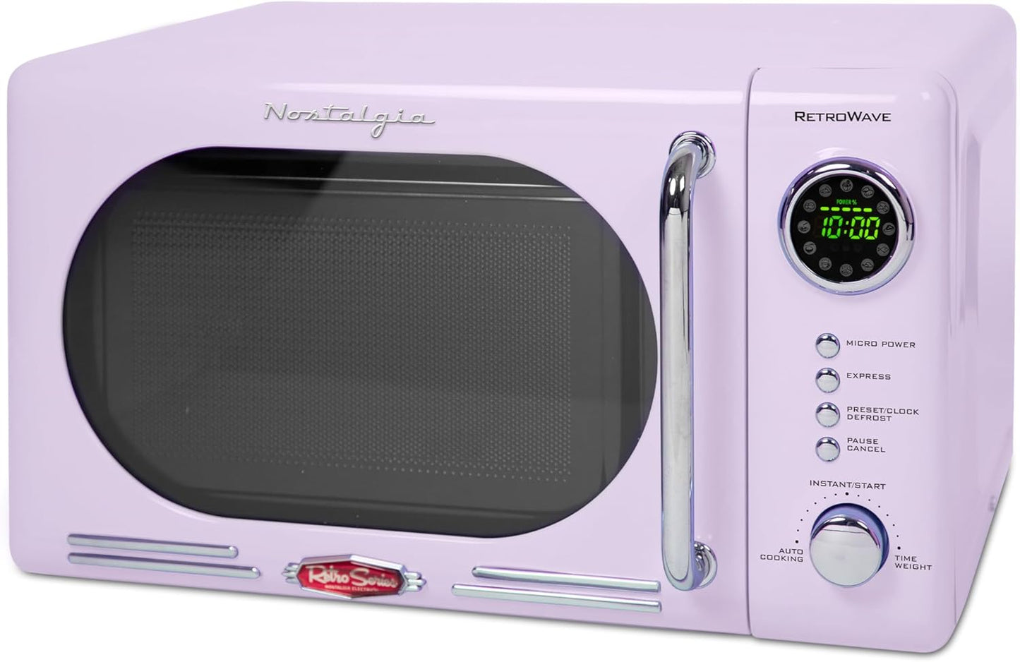 Nostalgia Retro Compact Microwave Oven 700-Watts for Easy Cooking