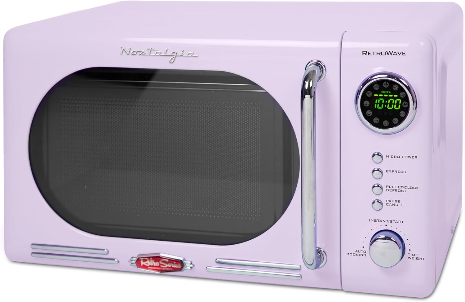 Nostalgia Retro Compact Microwave Oven 700-Watts for Easy Cooking