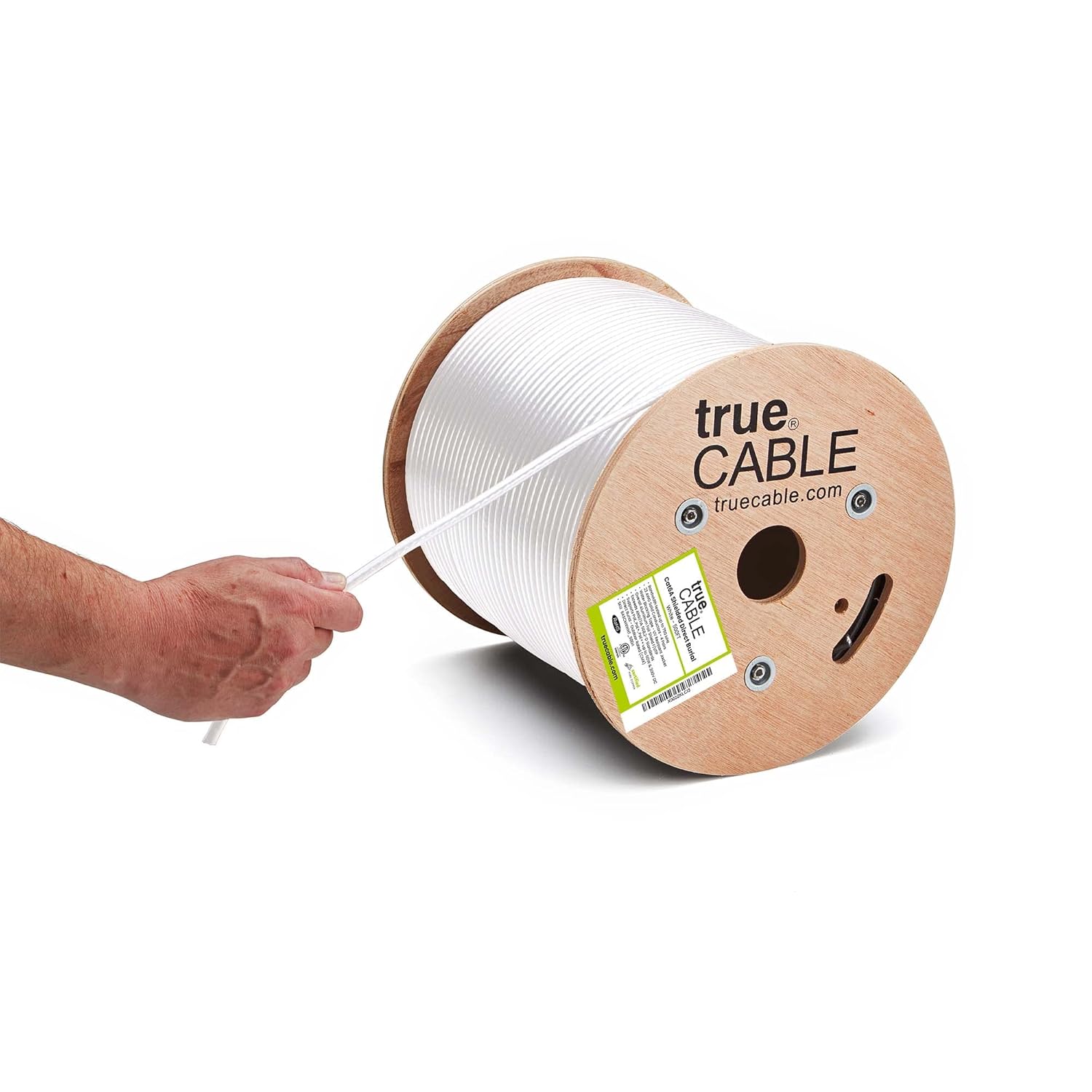 trueCABLE Cat6A Direct Burial Ethernet Cable for Outdoor Use