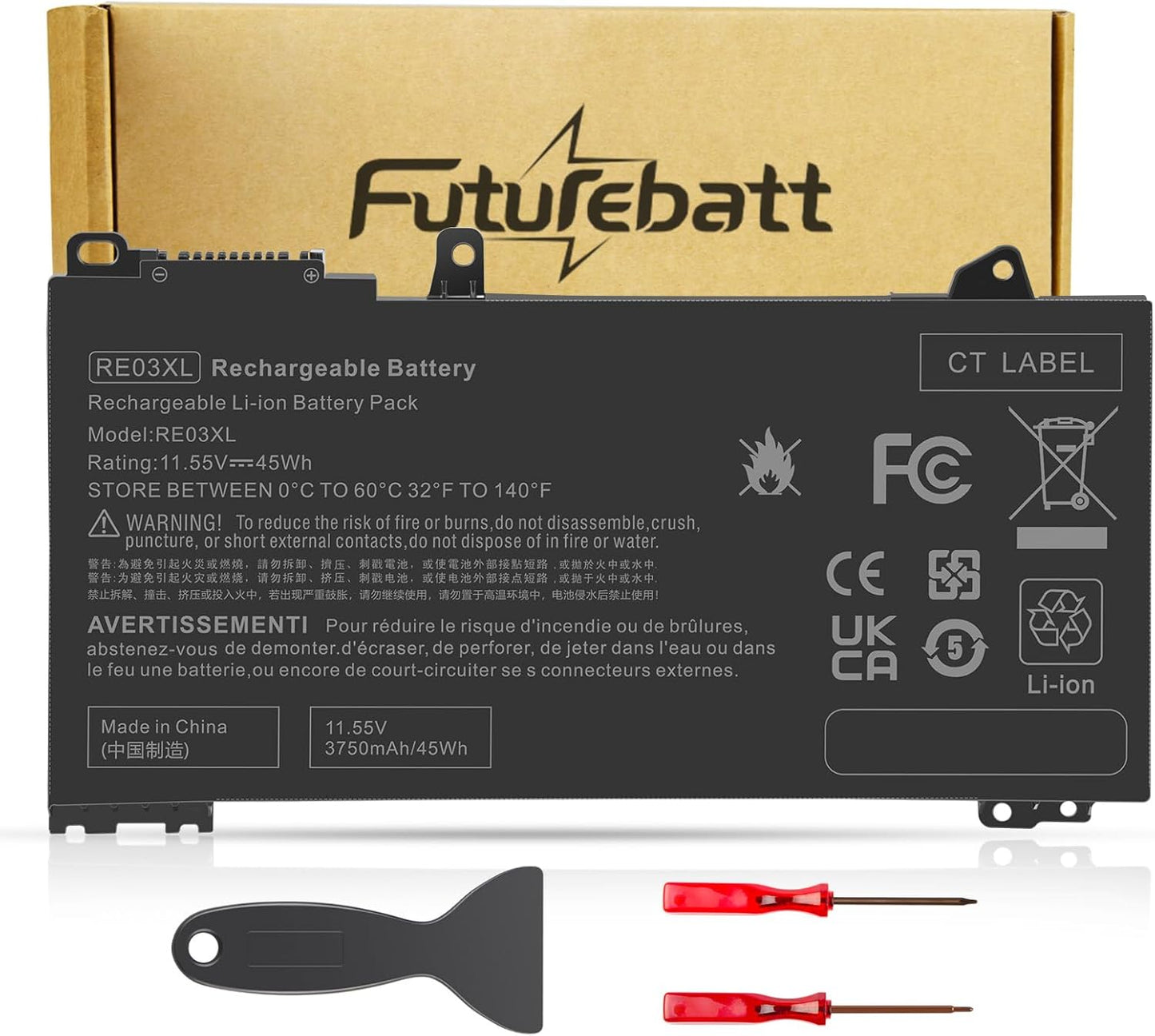 RE03XL Battery Replacement for HP ProBook 430 440 450 G7 Series