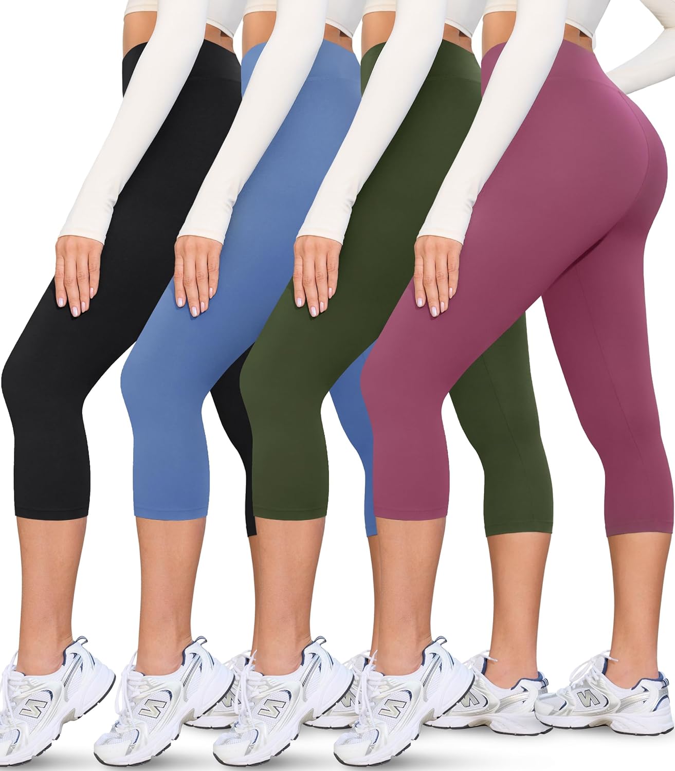 VALANDY Creamlush Capri Leggings for Women - Soft Yoga Pants
