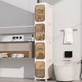 KHNR 4-Tiers Slim Bathroom Storage Cabinet - Slim Foldable Organizer