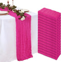 Hot Pink Cheesecloth Table Runner 16 Pack 21 x 120 in - Romantic Event