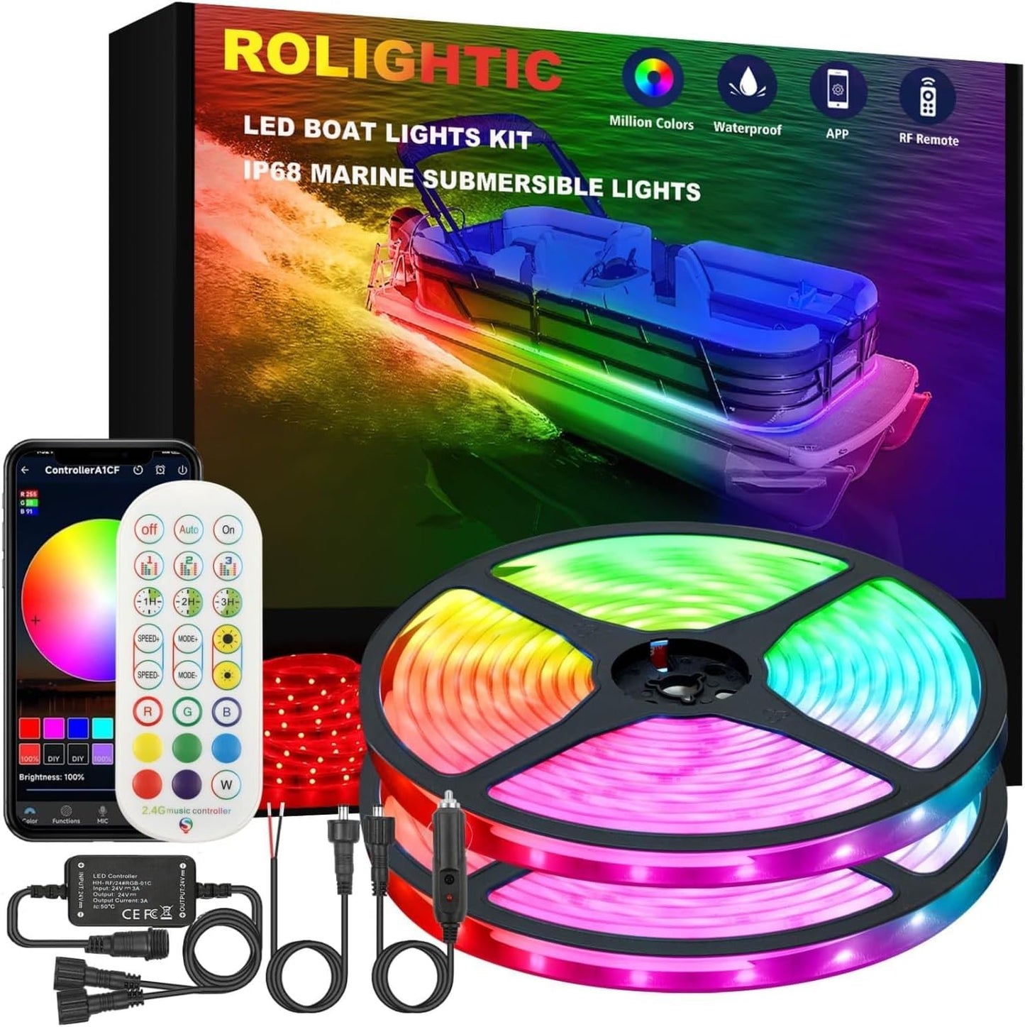 Marine Submersible Boat LED Strip Lights for Night Fishing