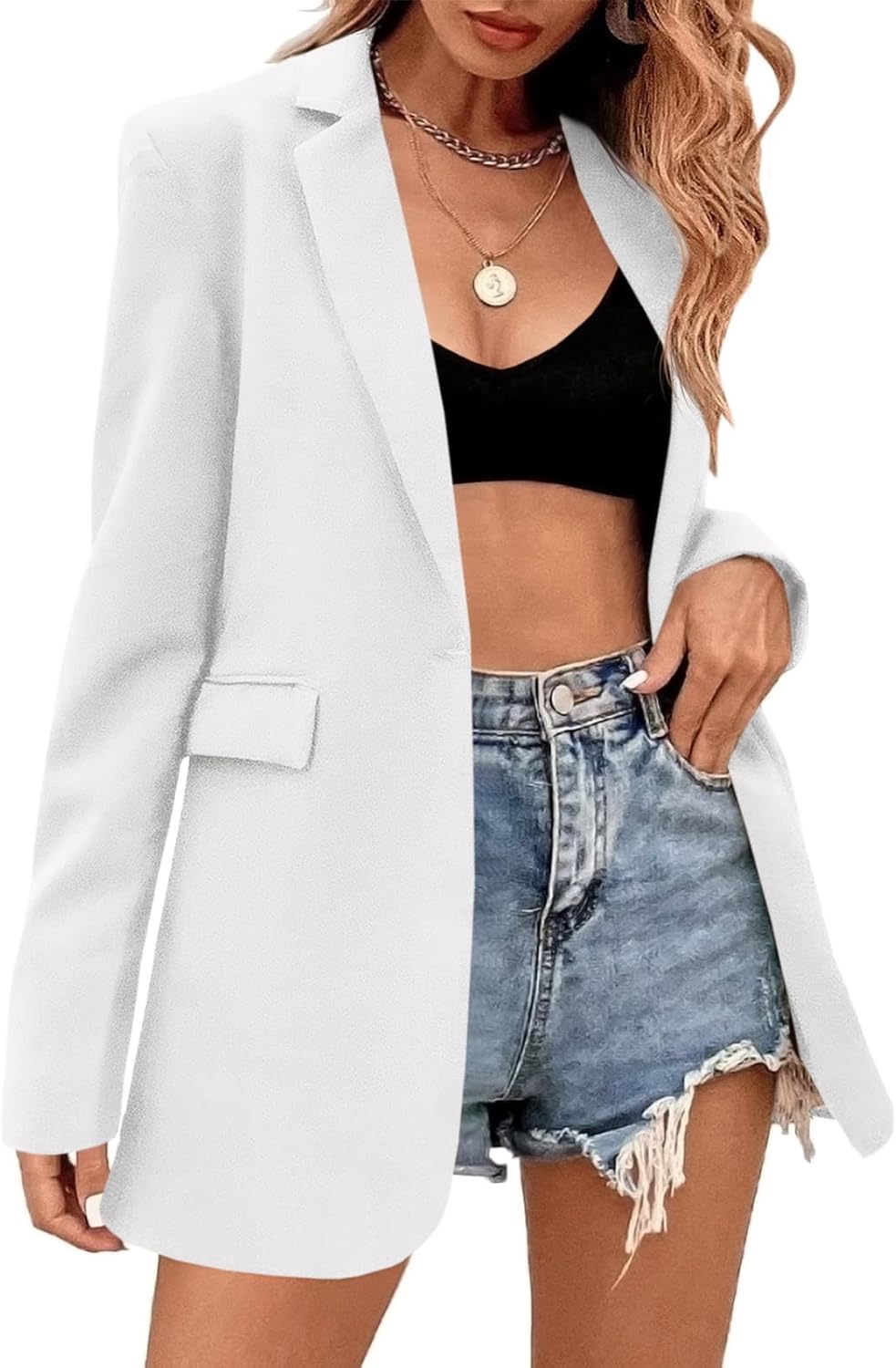 Febriajuce Women's Casual Long Sleeve Blazer Suit Jacket Review