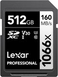 Lexar 512GB Professional 1066x SD Card - Fast 4K Capture