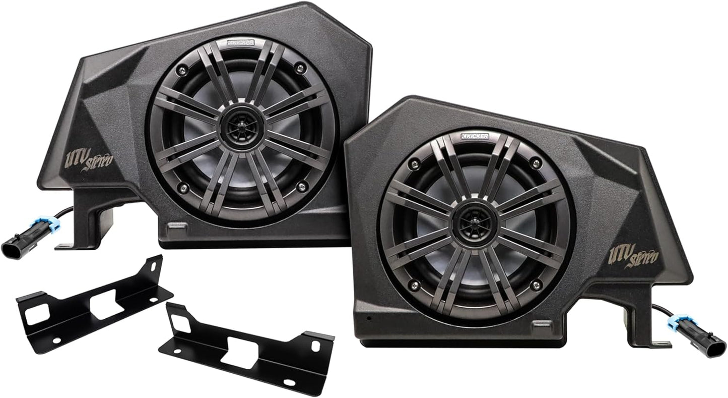 RZR Pro XP Rear Speaker Pods Loaded Plug and Play - Kicker Marine
