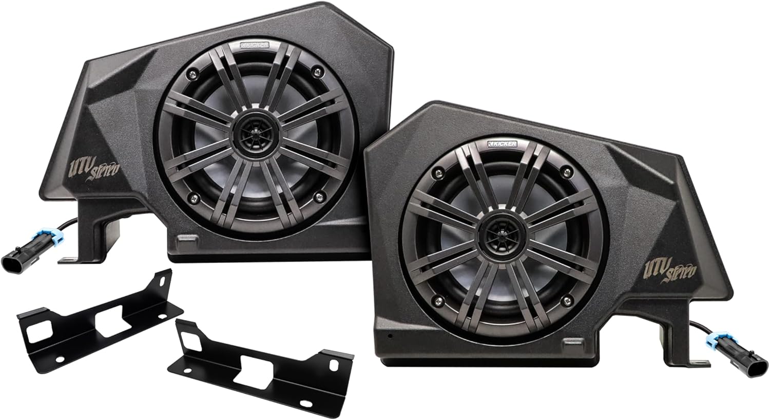 RZR Pro XP Rear Speaker Pods Loaded Plug and Play - Kicker Marine