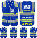 High Visibility Safety Vest with Custom Logo - Class 2 Reflective Vest