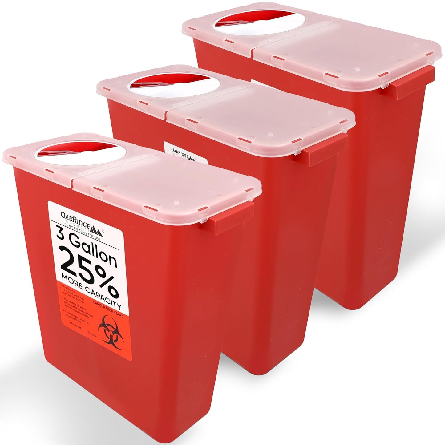 Large Sharps Container for Home Use and Professional 3 Gallon