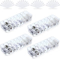 Cable Organizer Box 4 Pack with Removable Dividers - Clear Desk Tidy