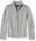 Boys' Uniform Zip Up Mock Neck Sweater - Durable, Soft School Layer