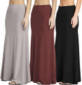 Women's 3-Pack UltraSoft High Waist Maxi Skirts - Flowy Trio