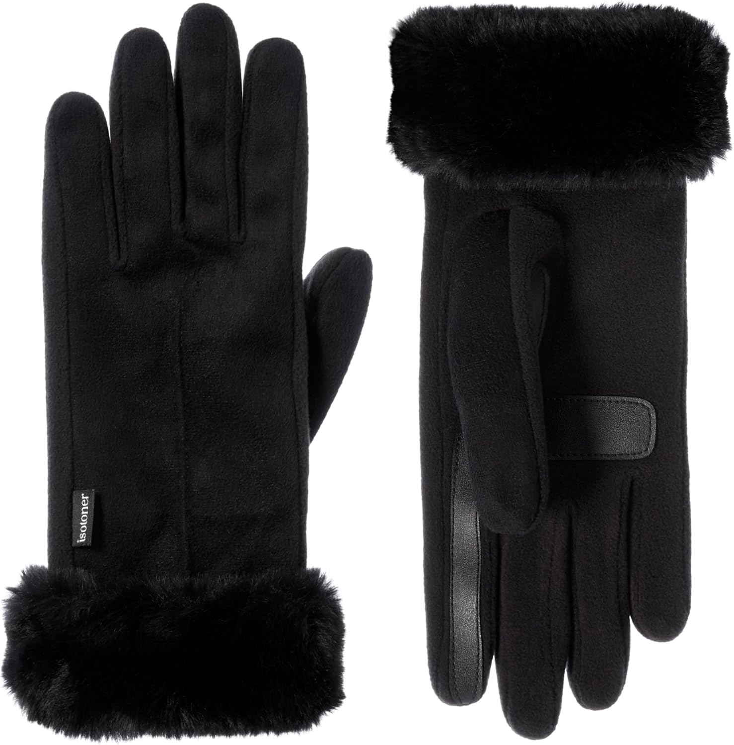Stylish Isotoner Touchscreen Gloves with Water Repellency