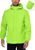 Men's Rain Jacket Waterproof Hooded Lightweight Packable Shell