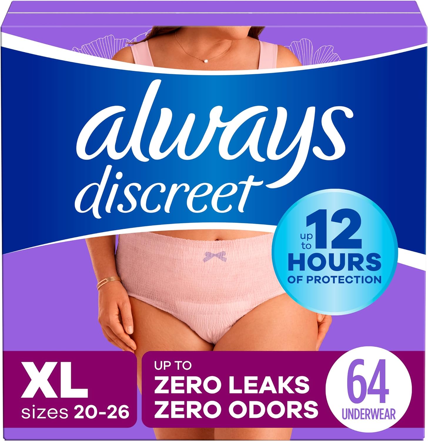 Always Discreet XL Incontinence Underwear - 100% Leak Protection!